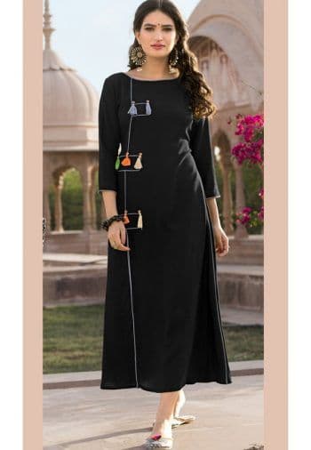 Anarkali Cotton Long Kurthi - Image 3