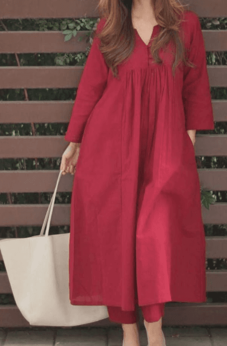 Anarkali Cotton Long Kurthi - Image 5